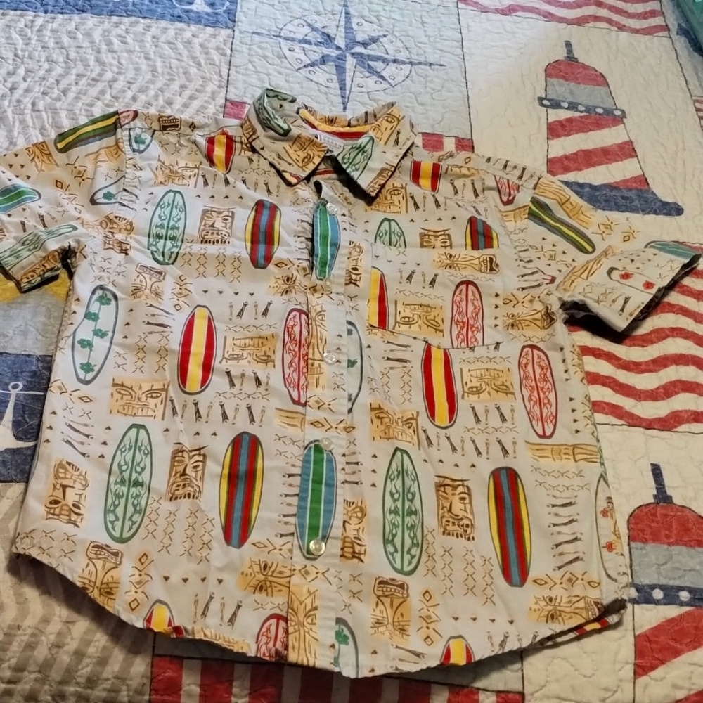 Boys Medium Old Navy Hawaiian Shirt